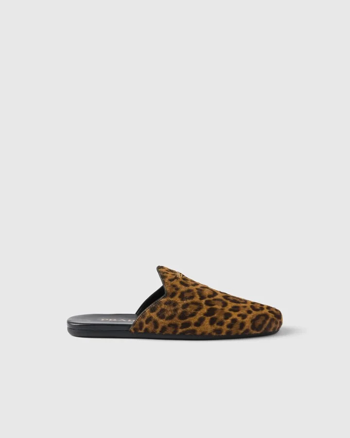 Leopard-print leather mules - Image 2