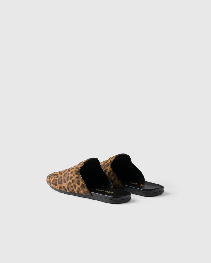 Leopard-print leather mules - Image 4