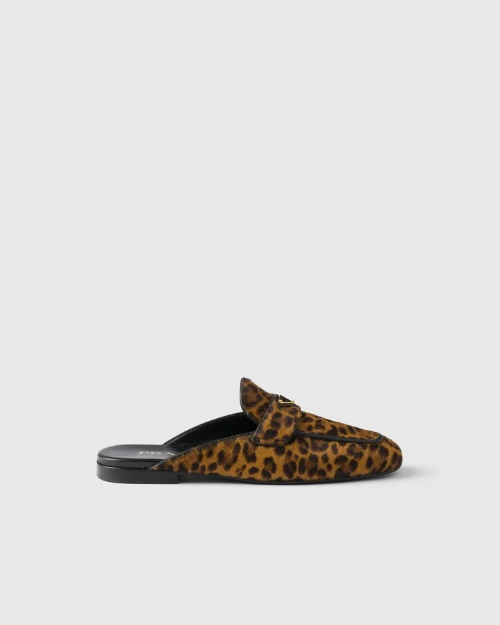 Leopard-print leather mules - Image 2