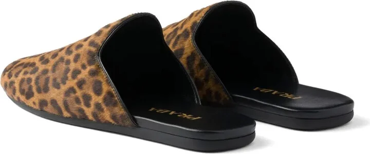 Leopard-Print Leather Mules - Image 3