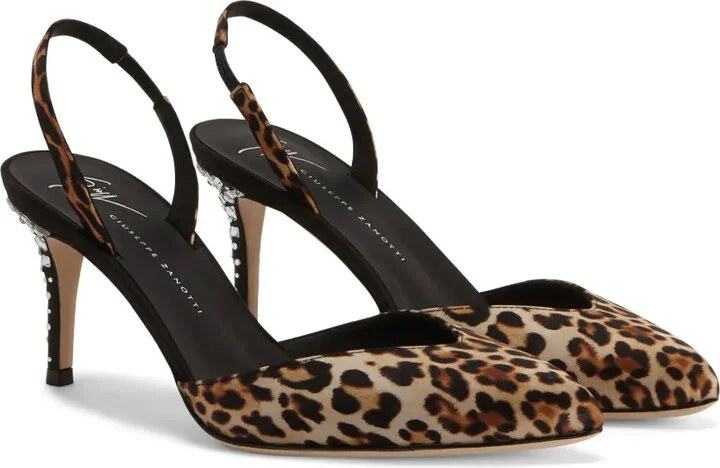 Leopard-Print Leather Pumps - Image 2