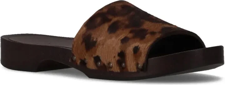 Leopard-Print Leather Sandals - Image 2