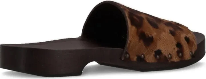 Leopard-Print Leather Sandals - Image 3