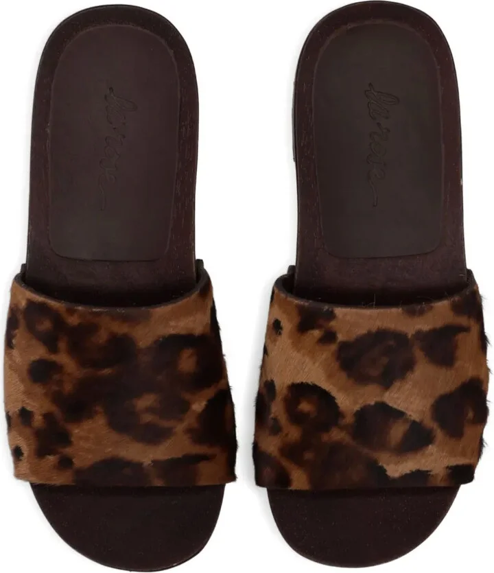 Leopard-Print Leather Sandals - Image 4