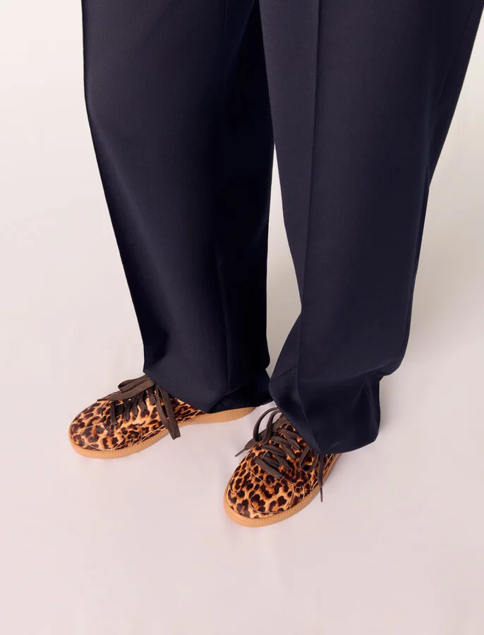 Leopard print leather sneakers - Image 2