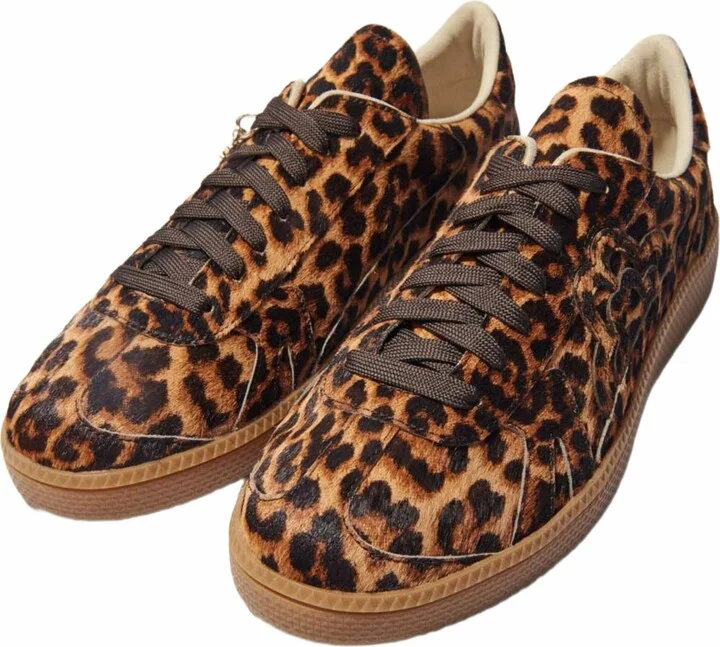 Leopard print leather sneakers - Image 2