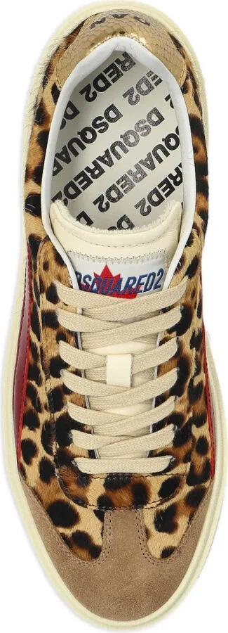 Leopard-Print Leather Sneakers - Image 4