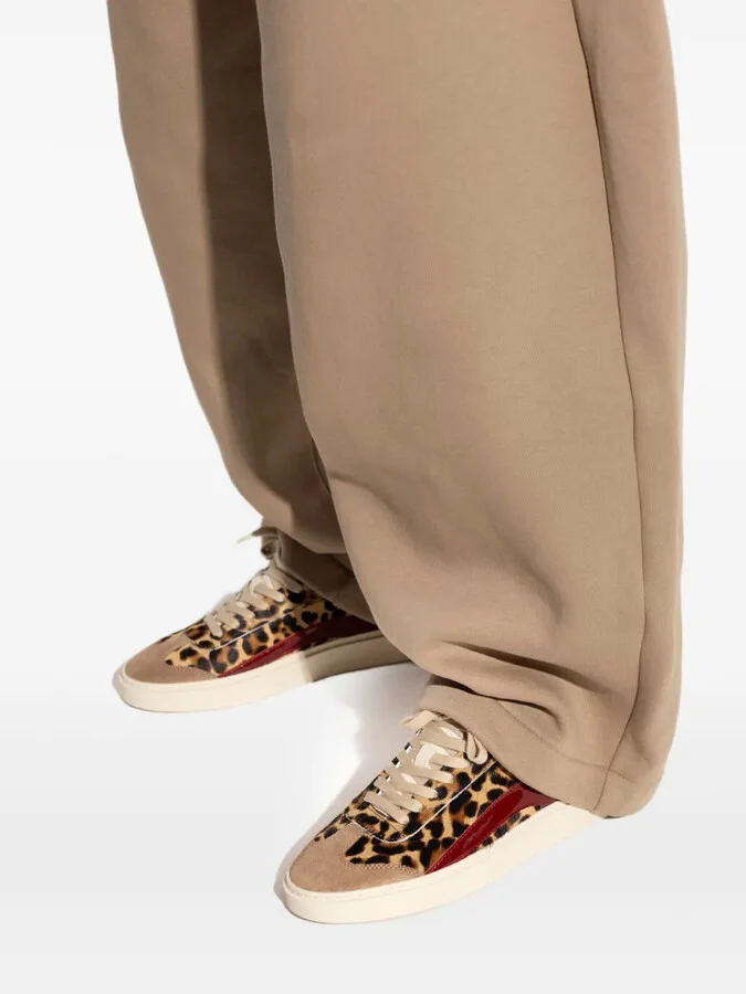 Leopard-Print Leather Sneakers - Image 5