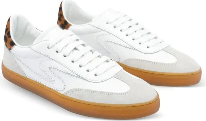 Leopard-Print Leather Sneakers - Image 2