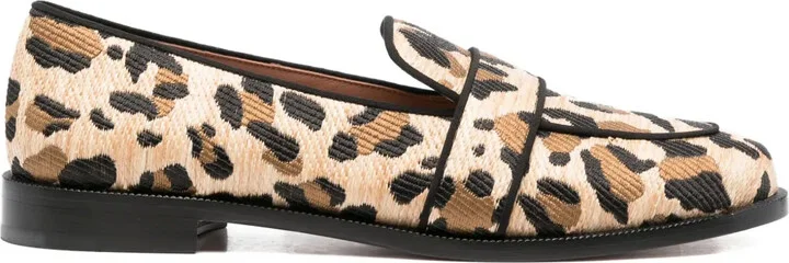 Leopard-Print Loafers
