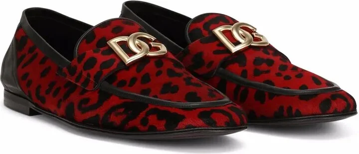 Leopard-Print Logo-Buckle Loafers - Image 2