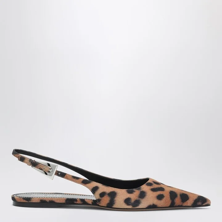 Leopard print low slingback Jessica