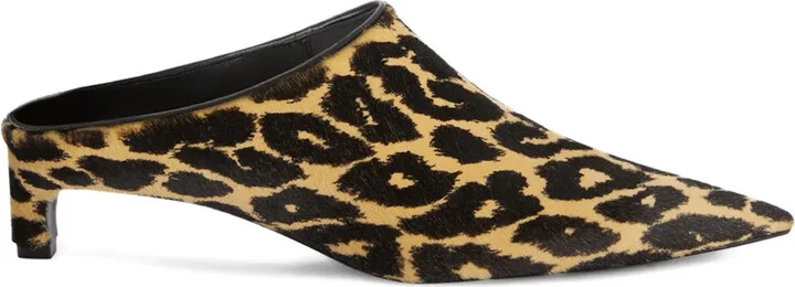 Leopard-Print Mules