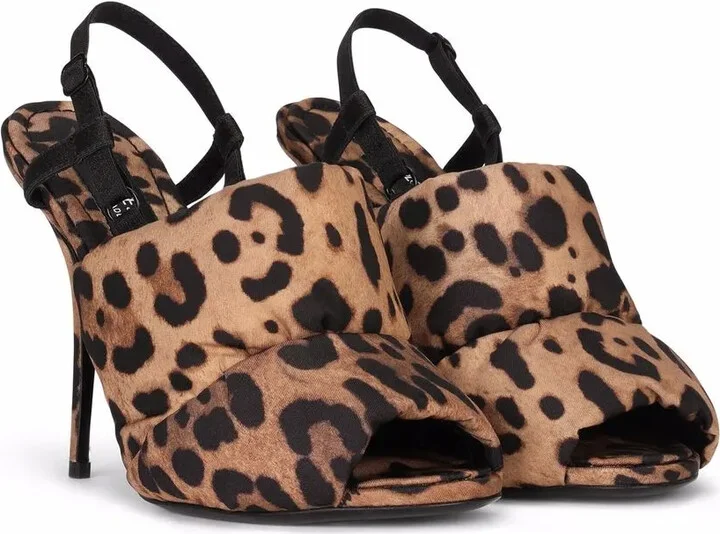 Leopard-Print Open-Toe Sandals - Image 2