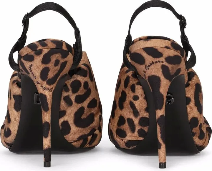 Leopard-Print Open-Toe Sandals - Image 3
