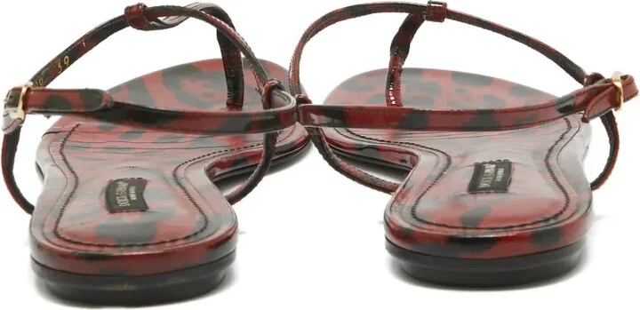 Leopard-Print Patent-Leather Sandals - Image 4
