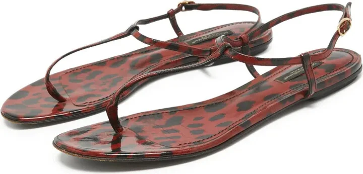 Leopard-Print Patent-Leather Sandals - Image 5