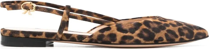 Leopard-Print Pointed Pumps