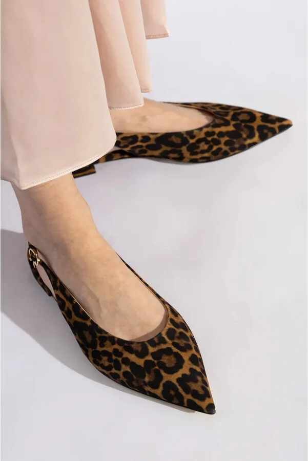 Leopard-Print Pointed Sandals - Image 2