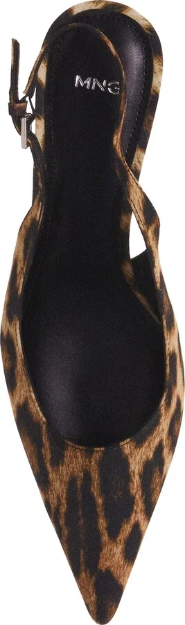 Leopard Print Pointed Toe Slingback Pump - Image 3