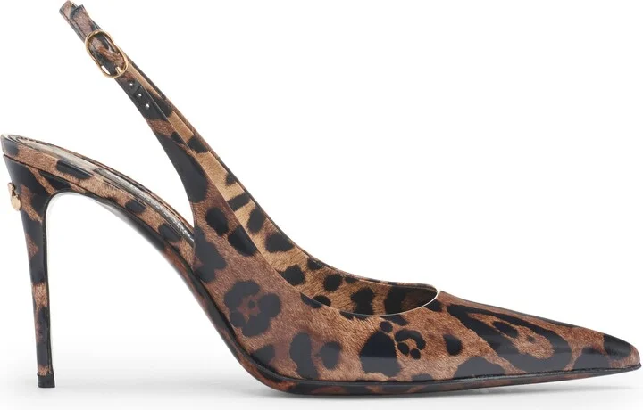 Leopard Print Pointed Toe Slingback Pump - Image 3