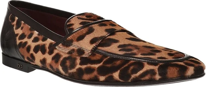 Leopard Print Pony Hair Loafers - Image 2