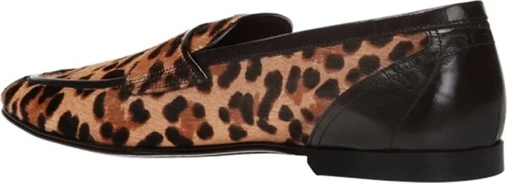 Leopard Print Pony Hair Loafers - Image 3