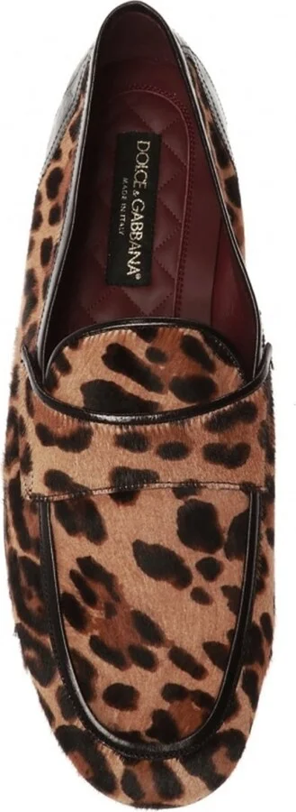 Leopard Print Pony Hair Loafers - Image 4