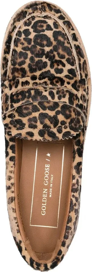 Leopard-Print Round-Toe Loafers - Image 4