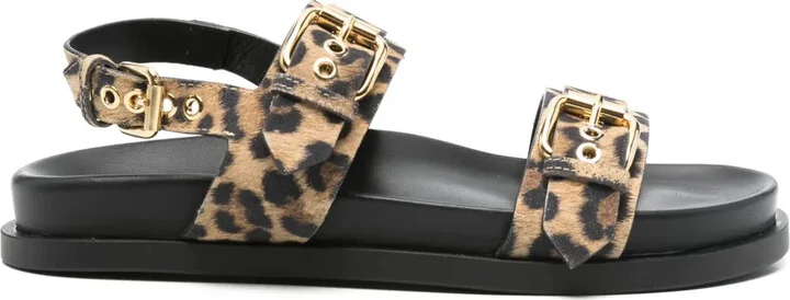 Leopard-Print Sandals