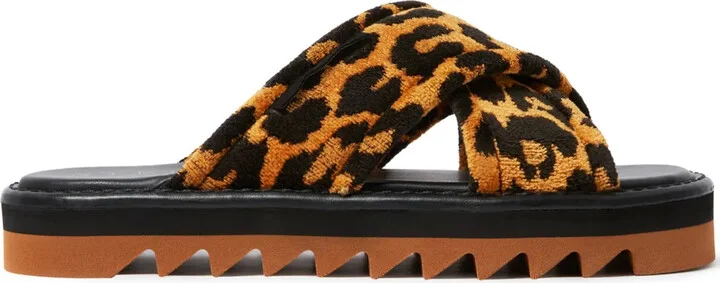 Leopard-Print Slides