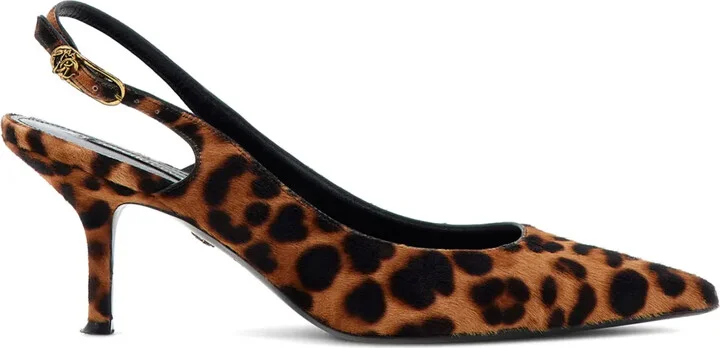 Leopard-Print Slingback Pumps