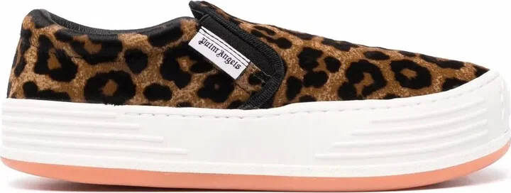 Leopard-Print Slip-On Sneakers