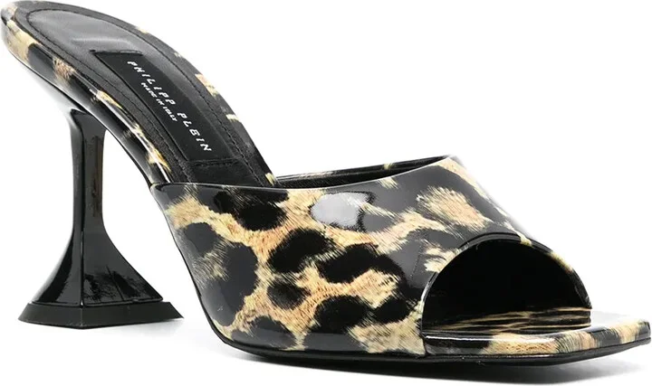 Leopard-Print Square-Toe Sandals - Image 2