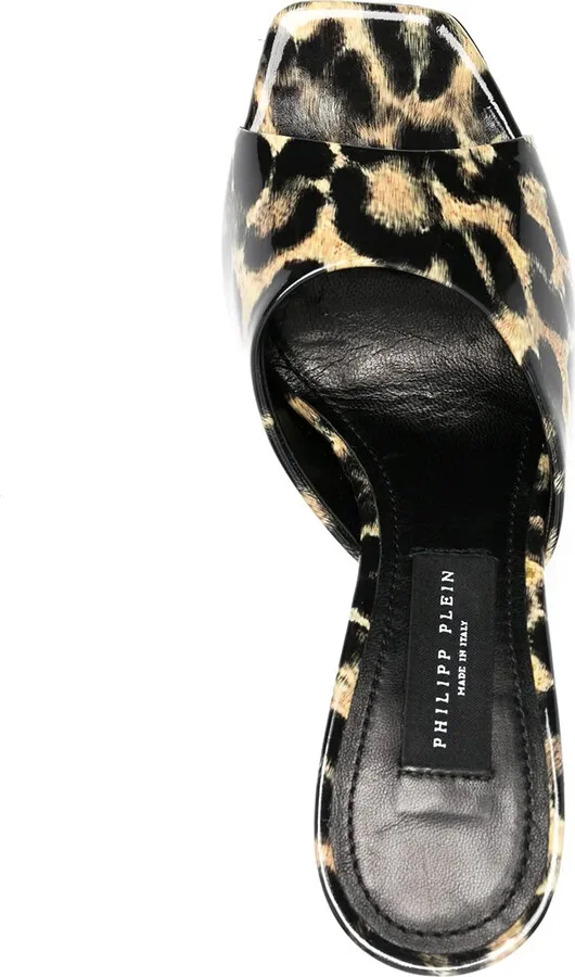 Leopard-Print Square-Toe Sandals - Image 4