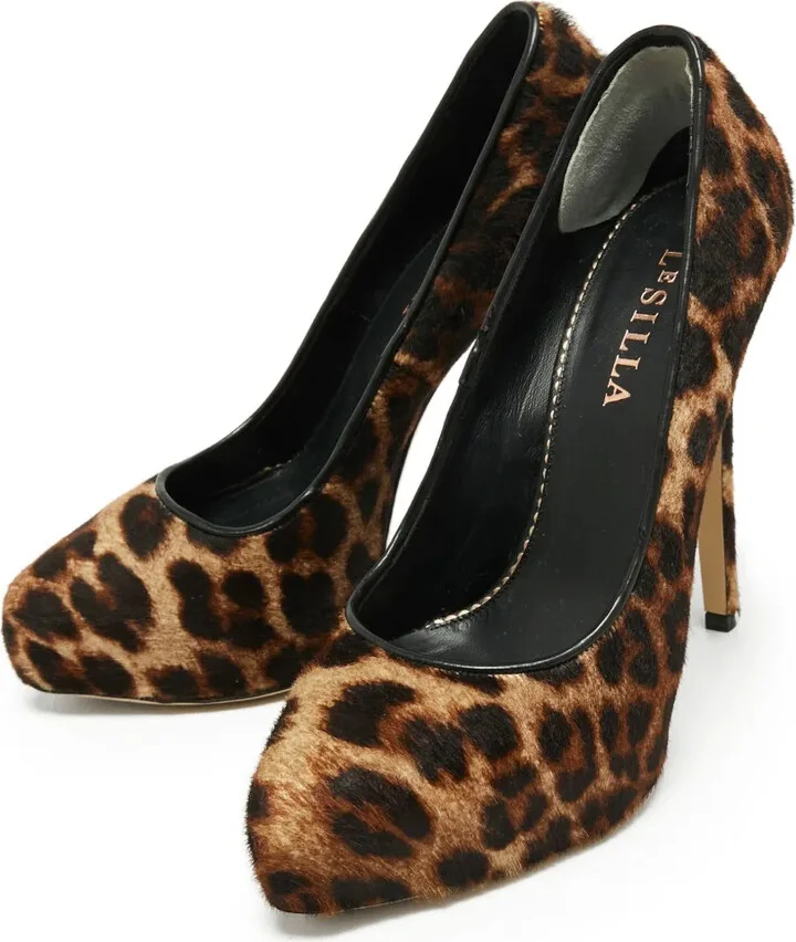Leopard-Print Stiletto Heels - Image 4