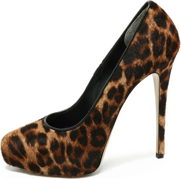 Leopard-Print Stiletto Heels