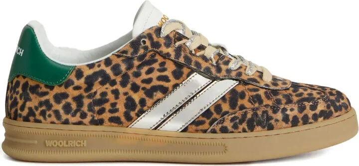 Leopard-Print Stripe Sneakers
