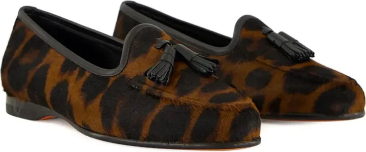 Leopard-Print Tassel Loafers - Image 2
