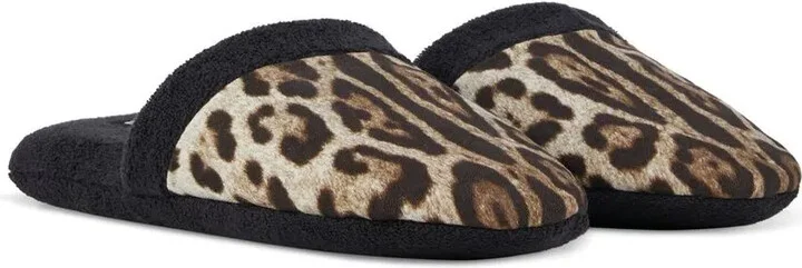 Leopard-Print Terry Slippers - Image 2