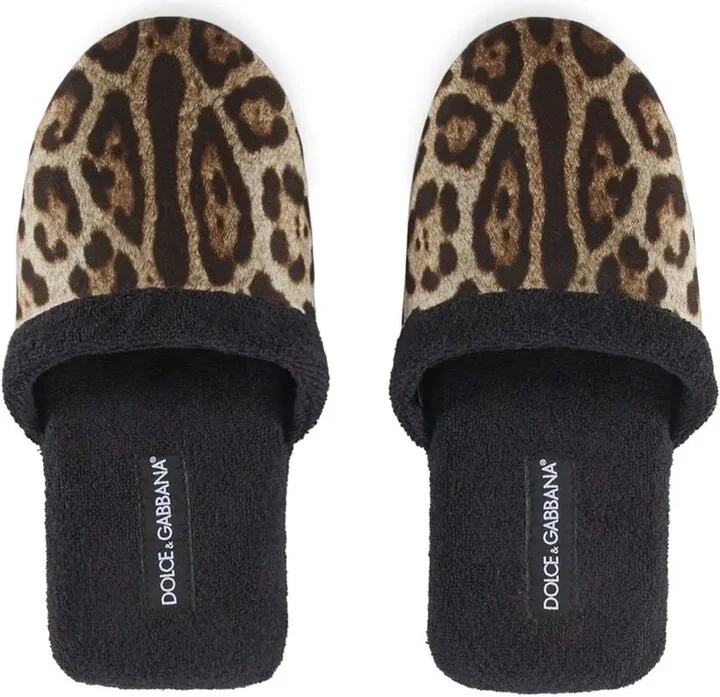 Leopard-Print Terry Slippers - Image 4