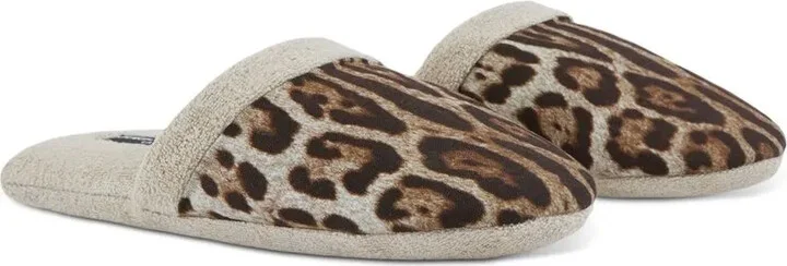 Leopard-Print Terry Slippers - Image 2