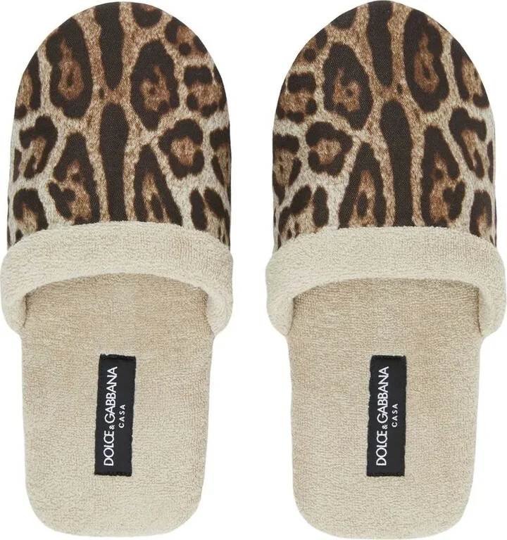 Leopard-Print Terry Slippers - Image 4