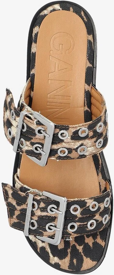 Leopard Print Two-Strap Slides - Image 3