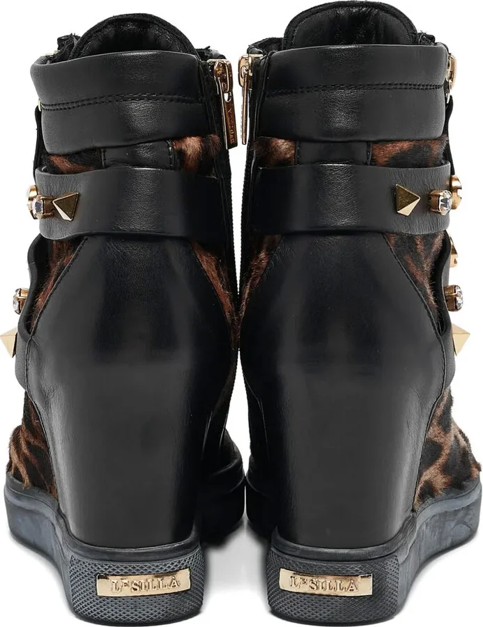 Leopard-Print Wedge Sneakers - Image 4