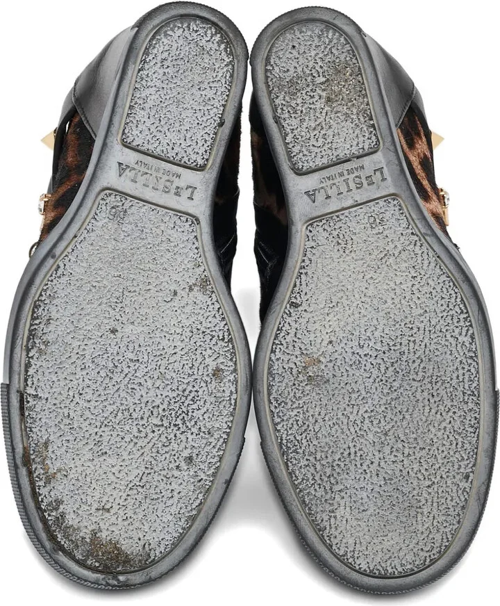 Leopard-Print Wedge Sneakers - Image 5