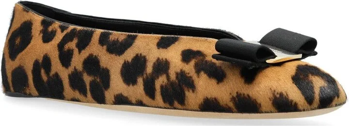 Leopard Printed Vara Bow Ballet Flat - Image 2