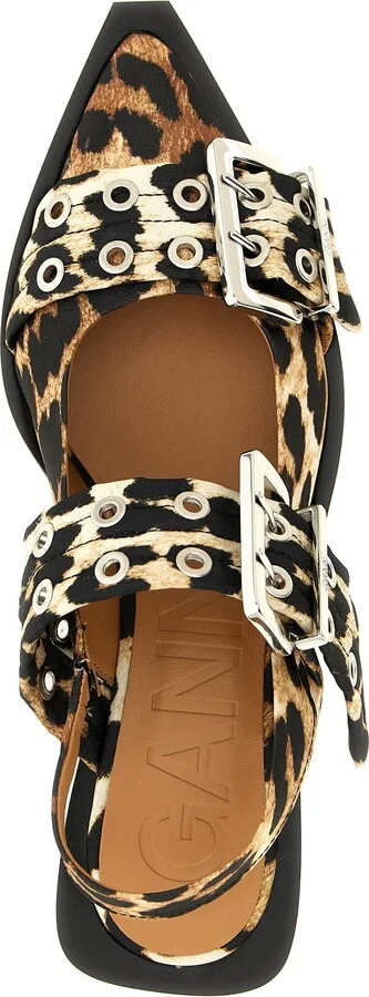 'leopard Satin Feminine Buckle' Slingback - Image 4