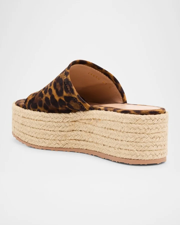Leopard Slide Flatform Espadrilles - Image 2
