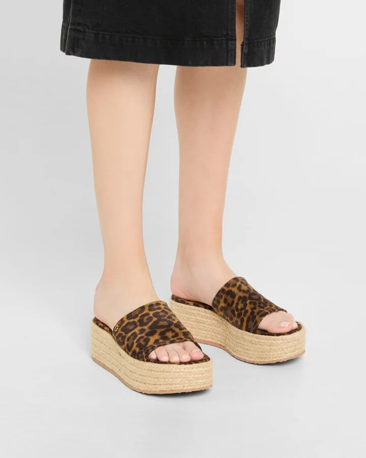 Leopard Slide Flatform Espadrilles - Image 3